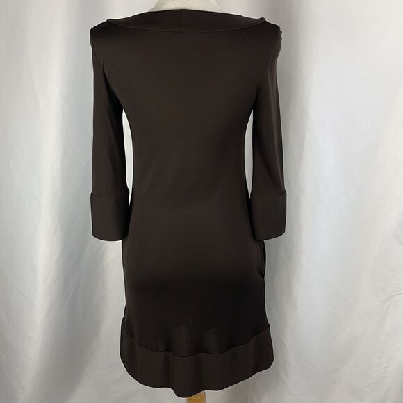 Diane Von Furstenberg Black Twist Front Ribbed Wool Blend - Picture 3 of 4